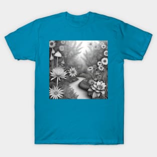 Beautiful flowers drawing T-Shirt